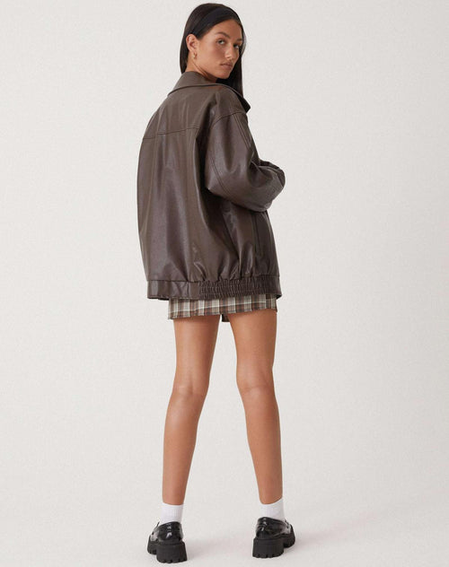 Women's Leather Jacket Oversized 3