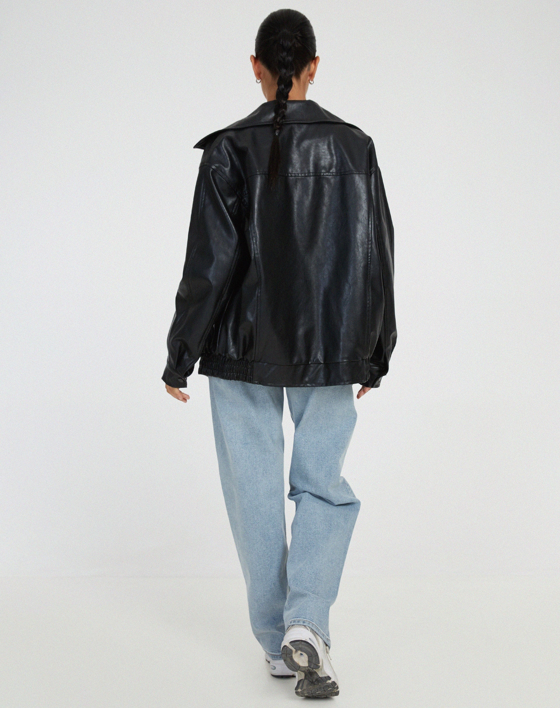 Women's Leather Jacket Oversized 5