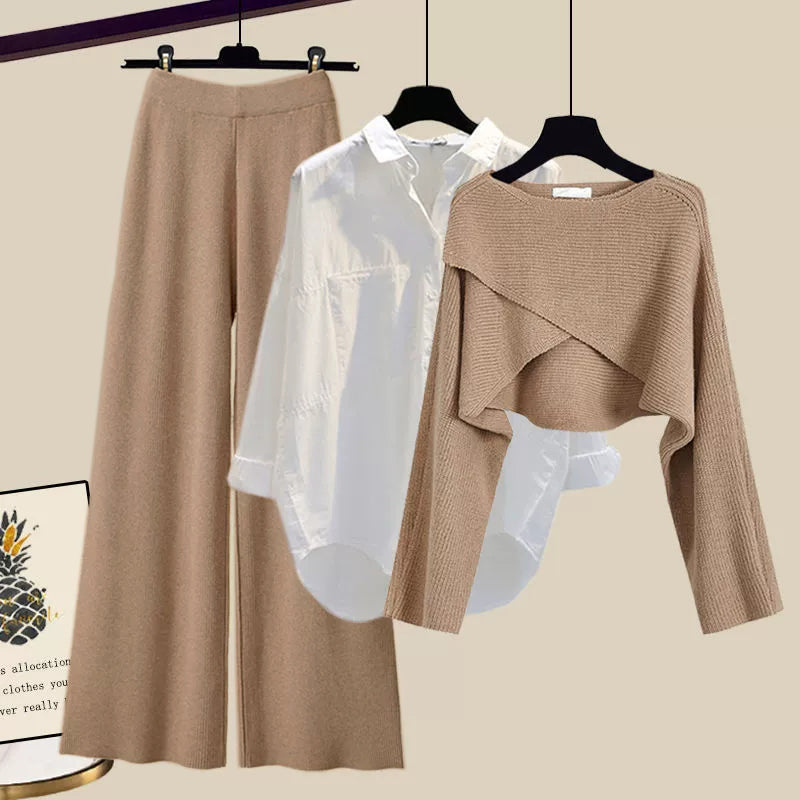 Women's Loungewear Set Soft Knitted 3 Piece Outfit