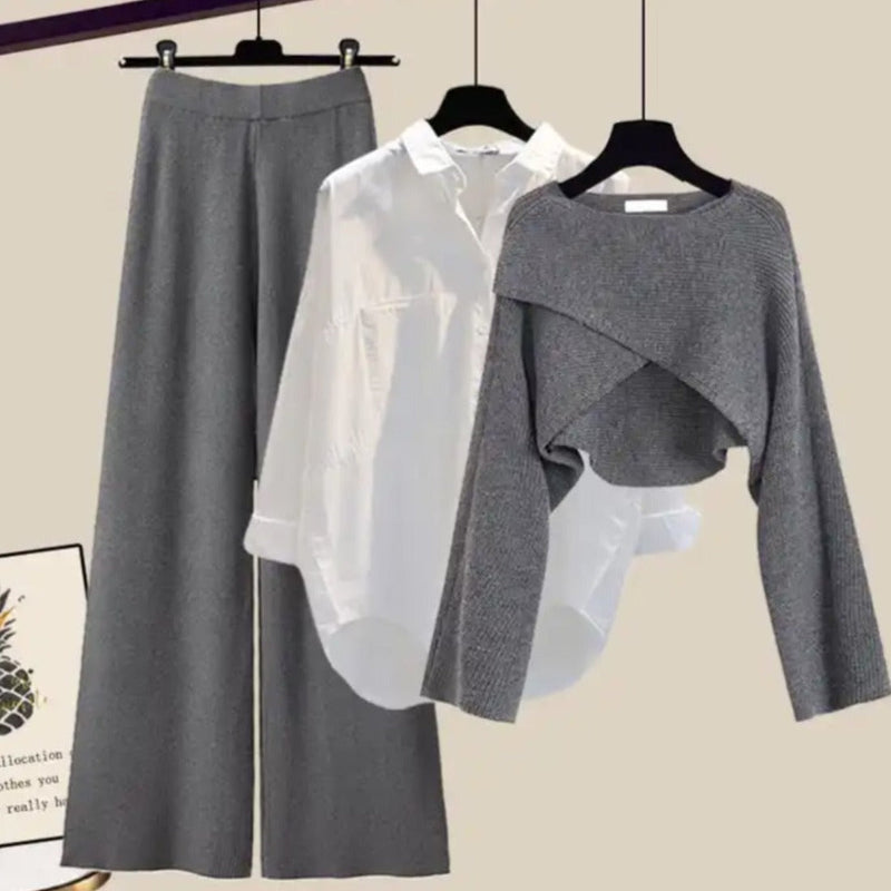 Women's Loungewear Set Soft Knitted 3 Piece Outfit