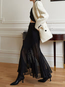 Women's Midi Skirt with High Waist 2