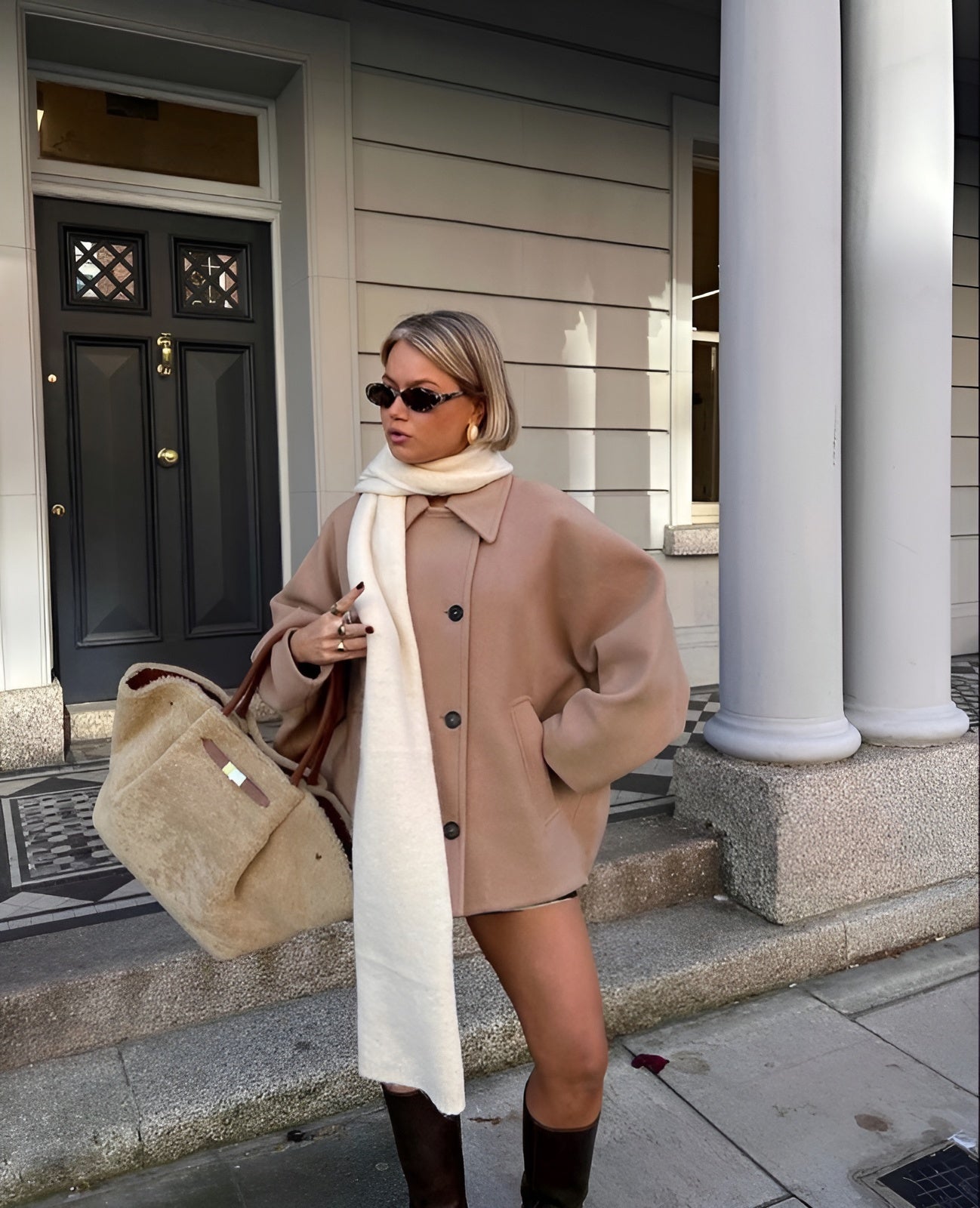 Women's Oversized Jacket Wool Blend Stylish 7