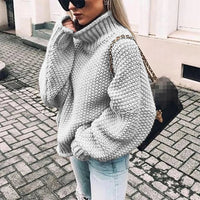 Women's Oversized Sweater Cotton Batwing Style