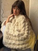 Women's Oversized Sweater Soft Knit Embroidered Design 2
