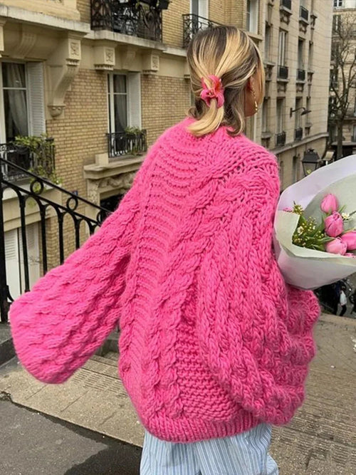 Women's Oversized Sweater Soft Knit Embroidered Design 3