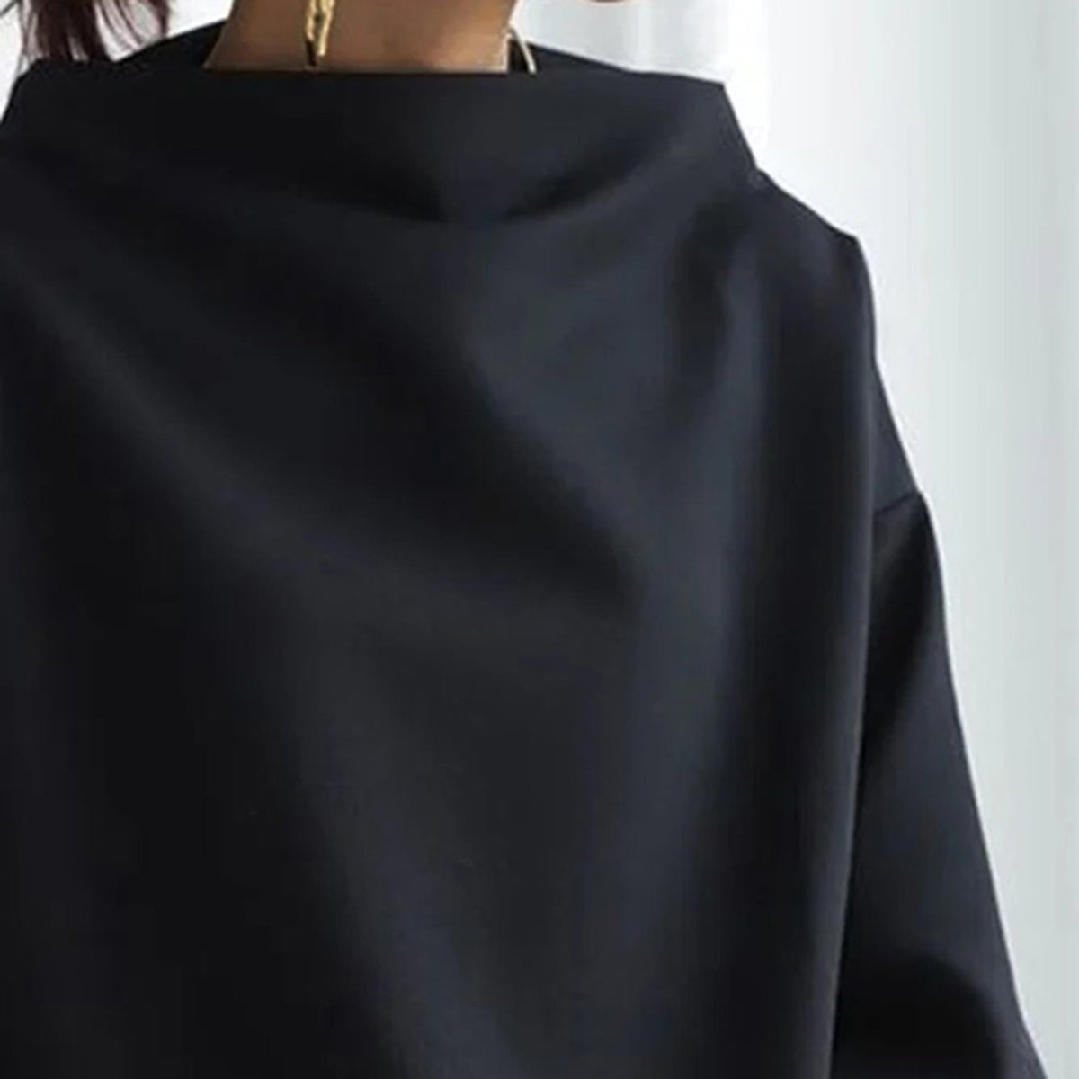 Women's Oversized Turtleneck Sweater Knit Casual Style