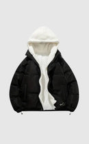 Women's Padded Puffer Jacket Quilted with Fleece Lining and Adjustable Hood 0