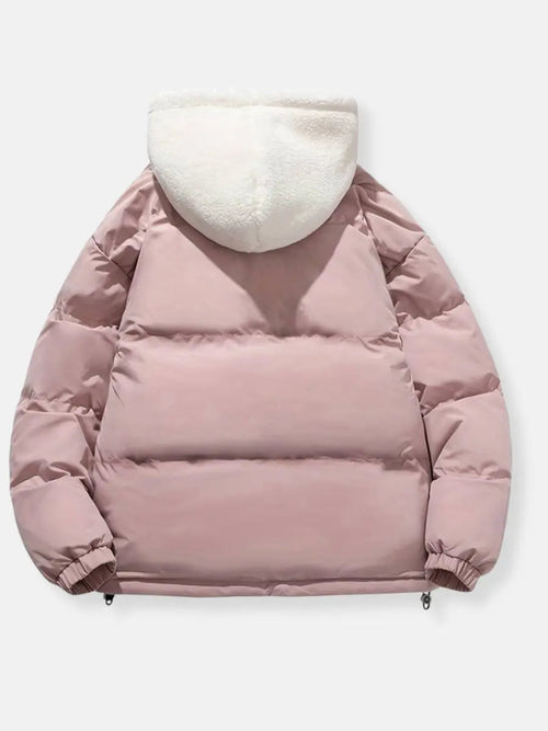 Women's Padded Puffer Jacket Quilted with Fleece Lining and Adjustable Hood 6