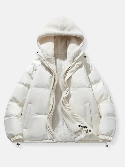 Women's Padded Puffer Jacket Quilted with Fleece Lining and Adjustable Hood 9