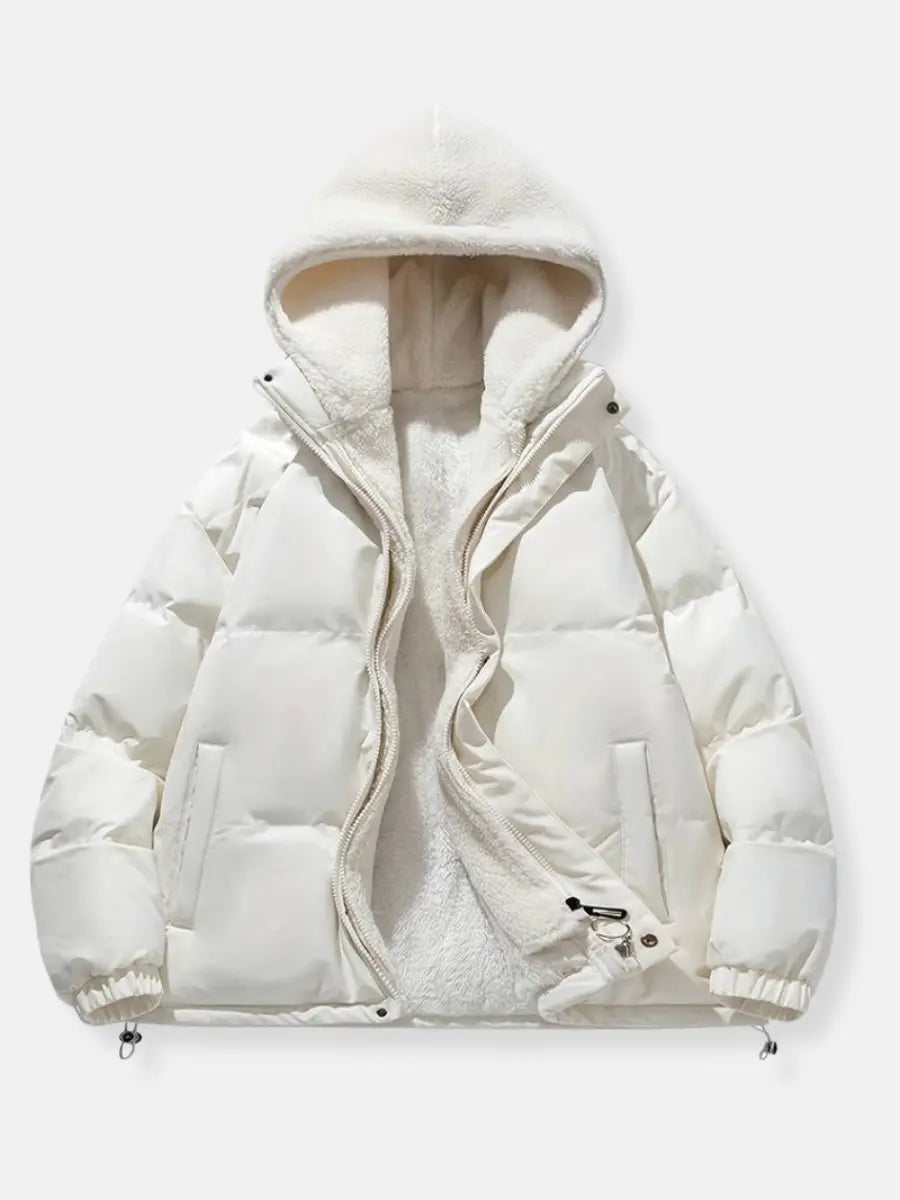 Women's Padded Puffer Jacket Quilted with Fleece Lining and Adjustable Hood 9
