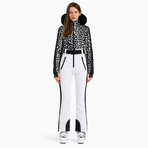 Women's Ski Suit Thermal Breathable with Fur Collar 3