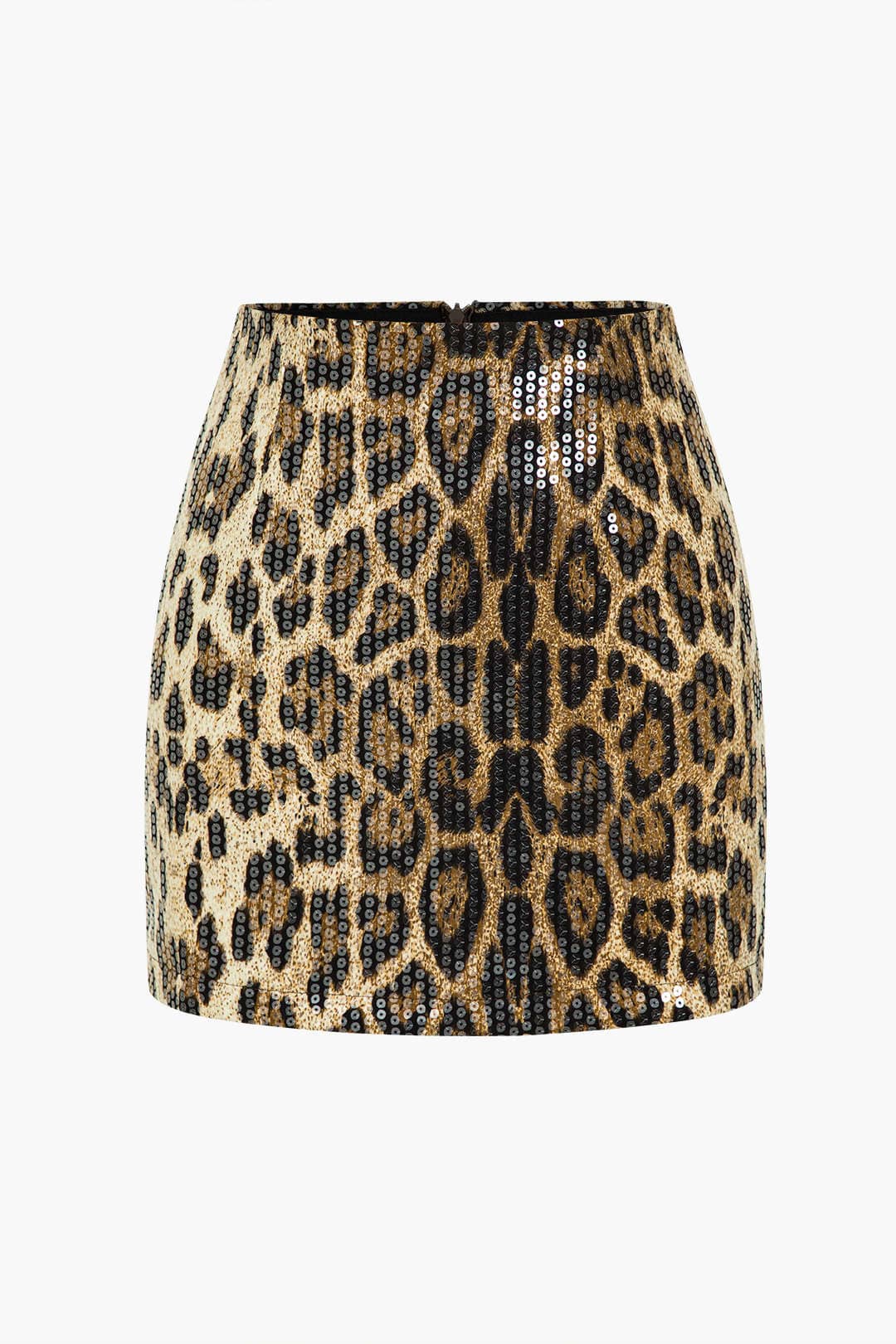 Women's Skirt High Waisted Leopard Print 0