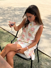 Women's Summer Sleeveless A-Line Dress in Linen Blend – Elegant and Comfortable White Dress for Warm Days
