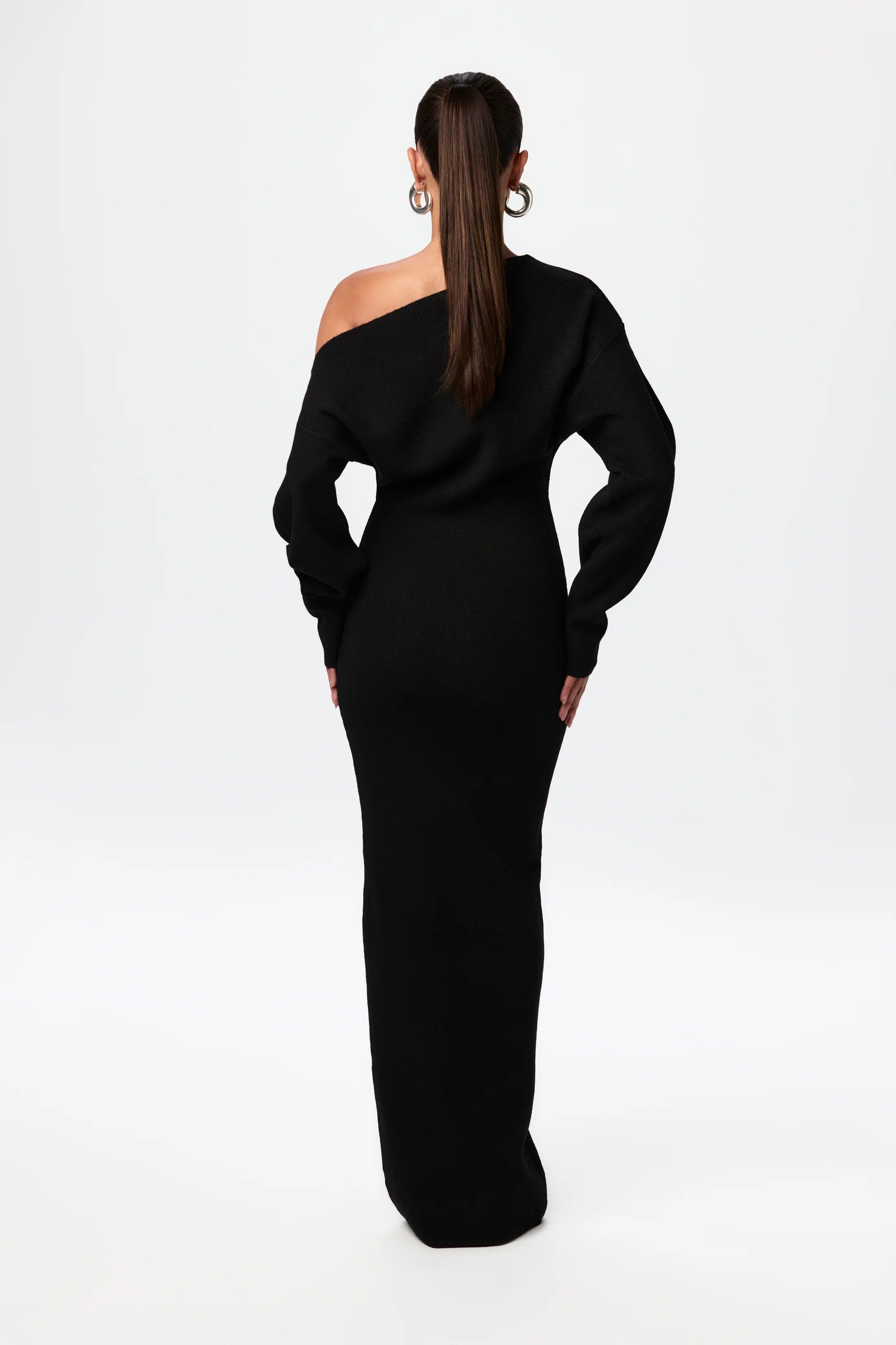 Women's Sweater Dress High Quality Fiber Drop Shoulder Style 3