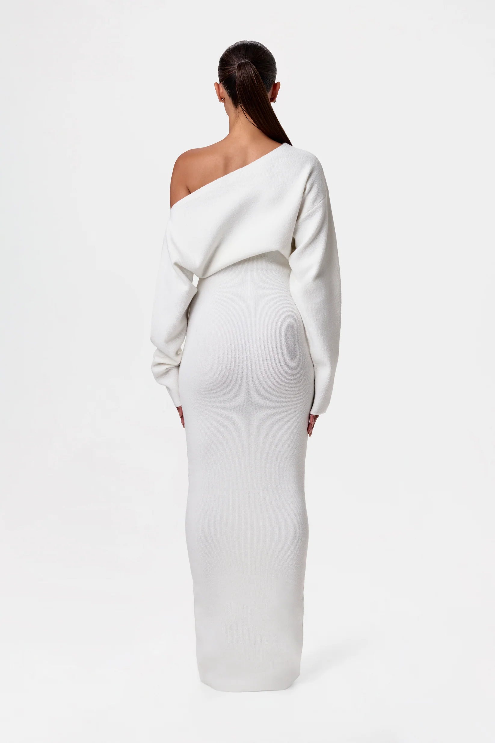 Women's Sweater Dress High Quality Fiber Drop Shoulder Style 5