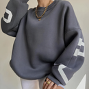 Women's Sweater Letterpress Style Elegant Design 1