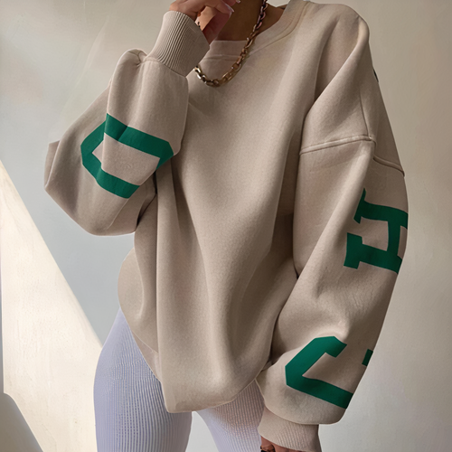 Women's Sweater Letterpress Style Elegant Design 2