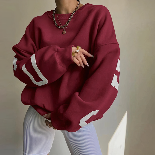 Women's Sweater Letterpress Style Elegant Design 4