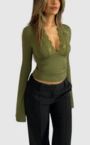 Women's T Shirt With Lace 1