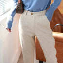 Women's Trousers Wool Blend Slim Fit 1
