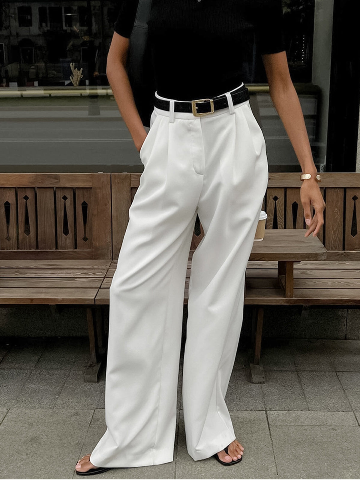 Women's Trousers Woven Fabric Regular Fit