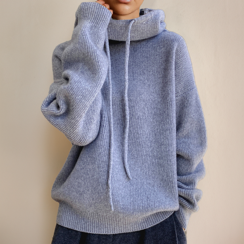 Women's Turtleneck Sweater Merino Wool Elegant Style 4