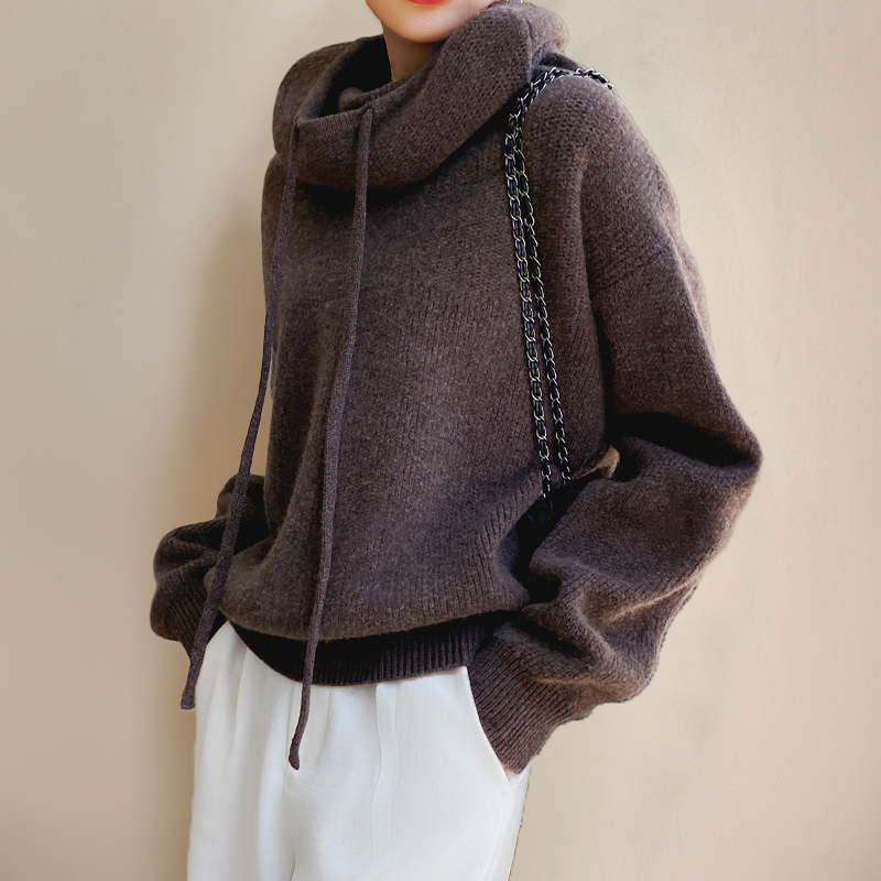 Women's Turtleneck Sweater Merino Wool Elegant Style 5