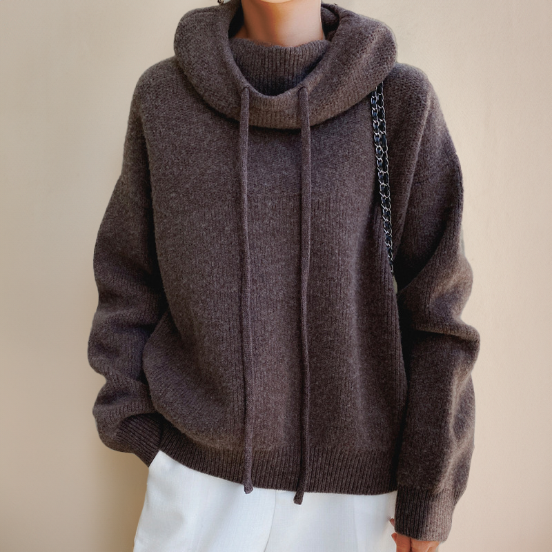 Women's Turtleneck Sweater Merino Wool Elegant Style 6