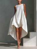 Women's White Linen Midi Dress: Effortless Summer Style for Every Occasion 1
