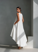 Women's White Linen Midi Dress: Effortless Summer Style for Every Occasion 7