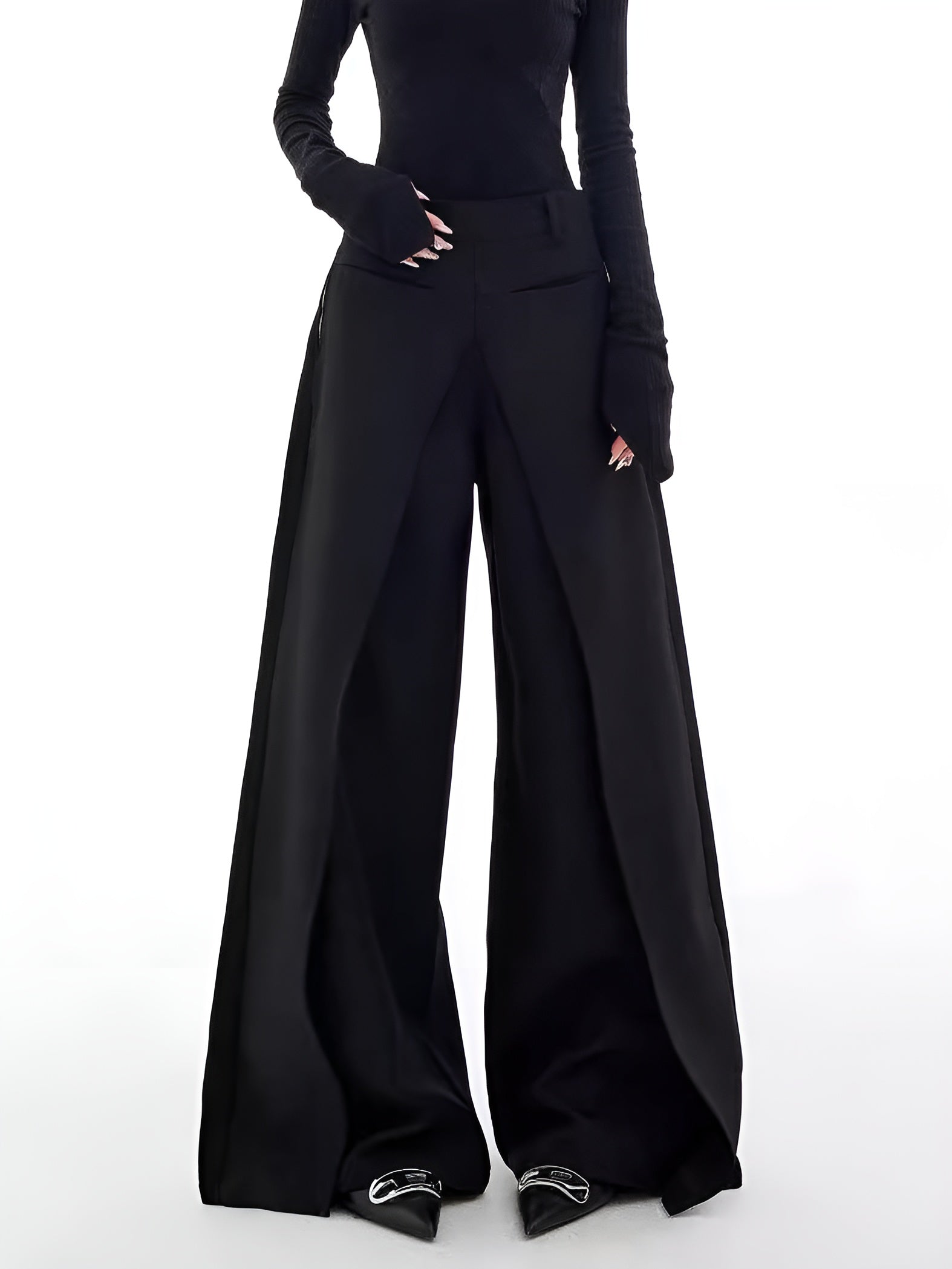 Women's Wide Leg Pants Lightweight Woven Fabric Casual Comfort