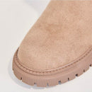 Women’s Black Ankle Winter Boots – Faux Fur Lined, Zip, Lug Sole