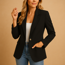 Women’s Fitted Blazer – Tailored Stretch Design for Smart and Casual Looks