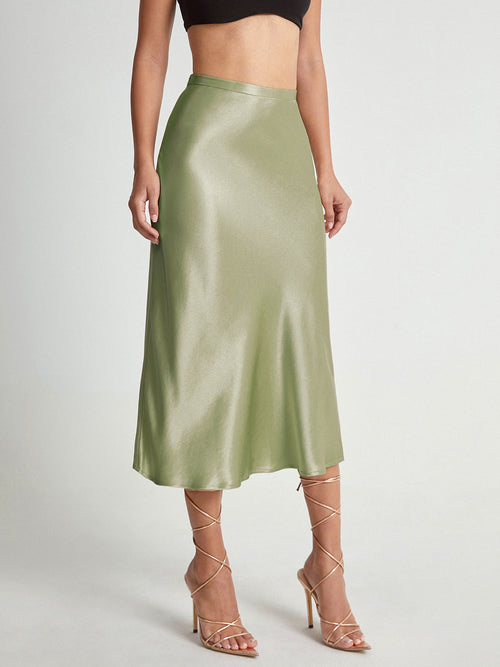 Women’s High Waist Midi Skirt – Elegant Summer Staple