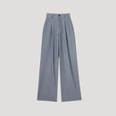 Women’s High-Waist Pinstripe Wide-Leg Trousers – Elegant Office Style