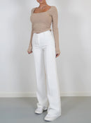 Women’s High-Waisted Straight Leg Trousers – Tailored, Centre Crease