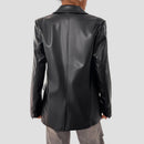 Women’s Oversized Black Blazer Jacket – Relaxed Fit