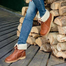 Women’s Shearling-Lined Ankle Boots with Foldable Cuff – Winter Casual Comfort