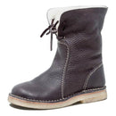 Women’s Shearling-Lined Ankle Boots with Foldable Cuff – Winter Casual Comfort