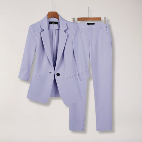 Women’s Tailored Blazer and Trousers – Two-Piece Suit Set for Work and Formal Events