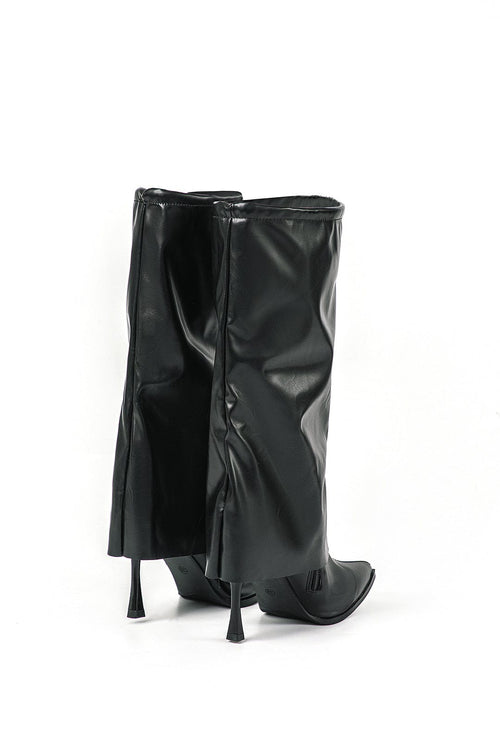 Womens Boots Black Oversized 1