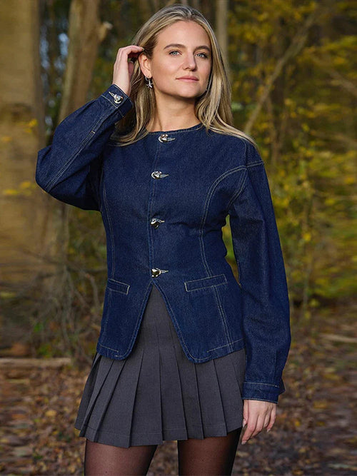 Womens Denim Two Piece Set 5