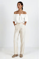 Womens Going Out Top Off-Shoulder V-Neck 3