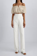 Womens Going Out Top Off-Shoulder V-Neck 8