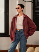Womens Jacket Burgundy 2