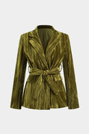 Womens Jacket With Tie Belt 0