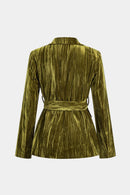 Womens Jacket With Tie Belt 1