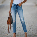 Womens Jeans High Waisted Ripped 0
