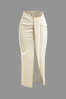 Womens Midi Dress High-Waist 0