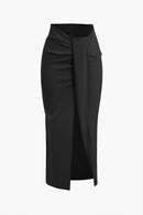 Womens Midi Dress High-Waist 3